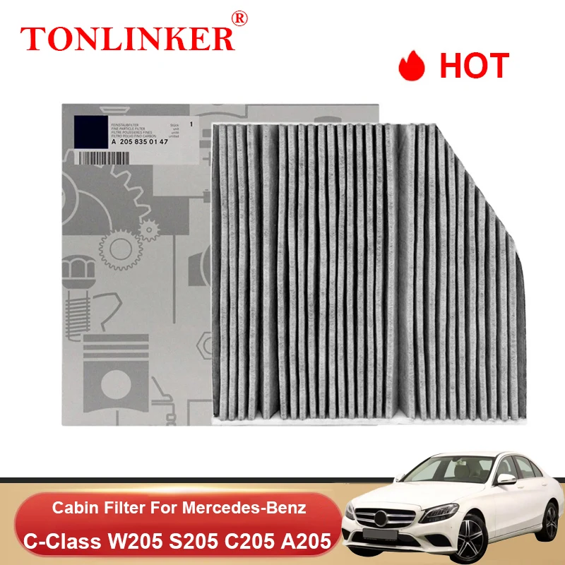 

TONLINKER Cabin Filter A2058350147 For Mercedes Benz C-Class W205 S205 C205 A205 2013-2021 C180 C200 C300 C250d C43 C450 C63 AMG