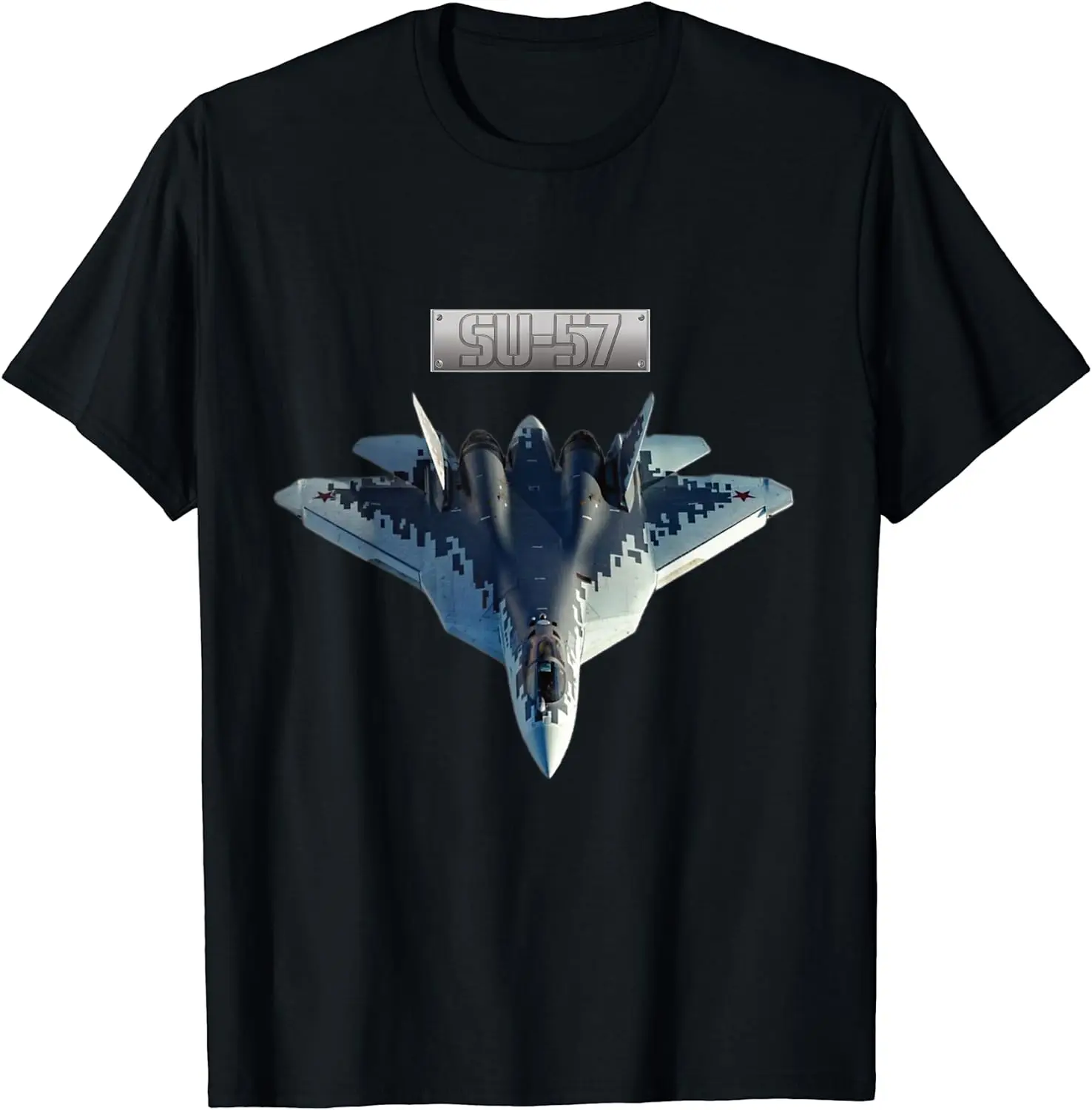Camiseta de Su-57 de aviones sigilosos de 5. ª generación de Rusia, camisa  informal de manga corta de algodón con cuello redondo, Verano - AliExpress, image size:1476x1500