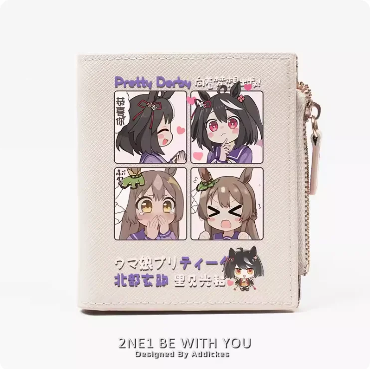 

Anime Umamusume Pretty Derby Speical Week Fashion Wallet PU Purse Card Coin Zipper Money Bag Cosplay Gift B239