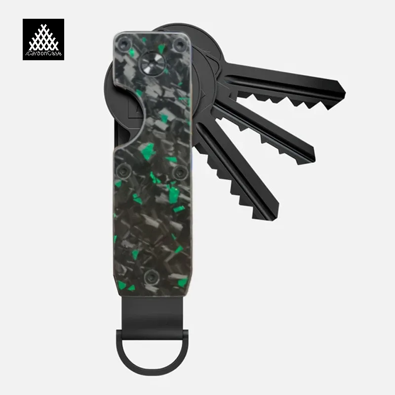 Premium Carbon Fiber and Metal Alloy Key Holder
