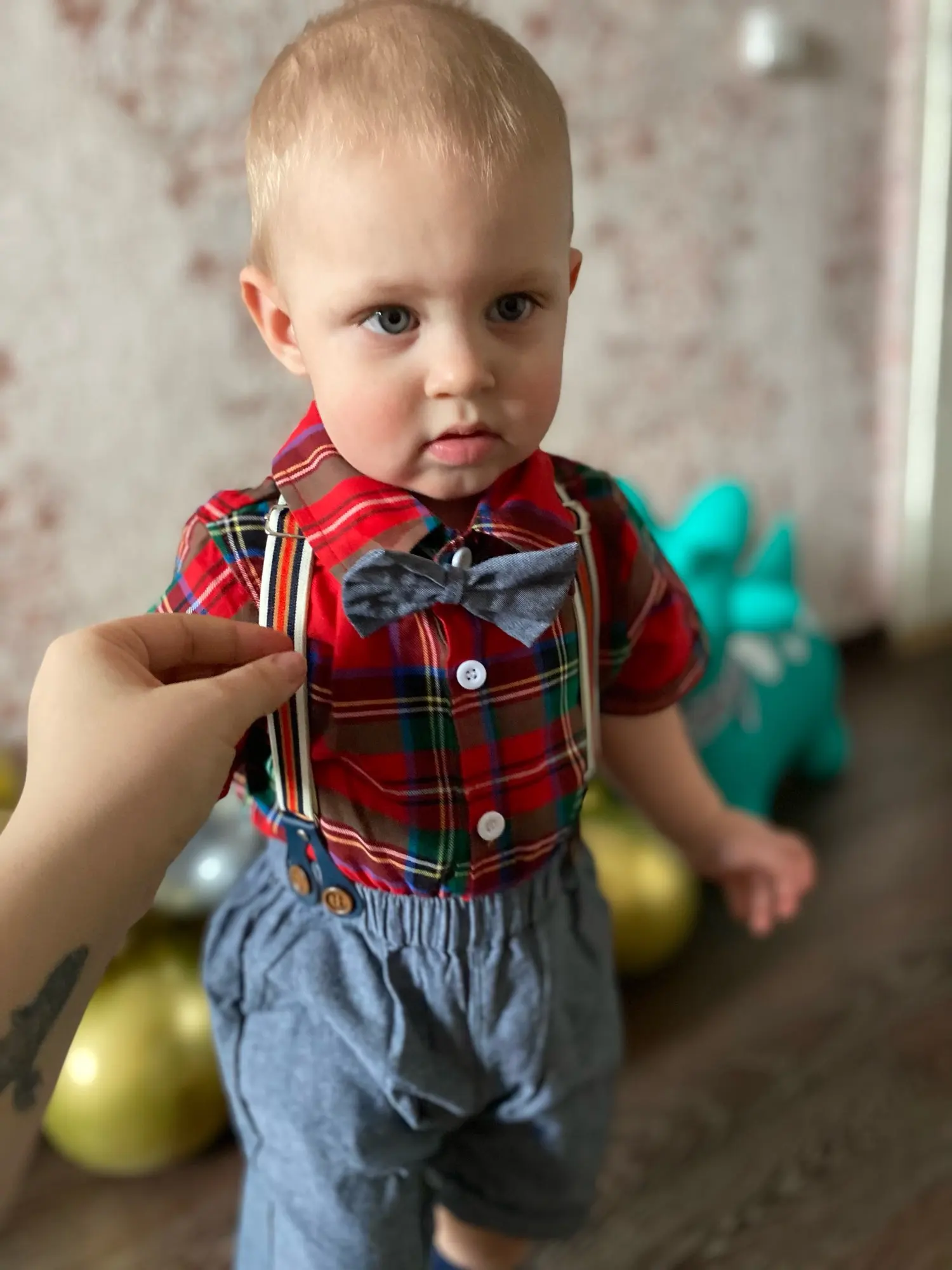 JLFKNG Little Boys Outfits Classical Oktoberfest Style Shirt Tops Short Sleeve Overalls Breathable Loose Fit 3Pcs Outfits Sets Suitable For Dailywear