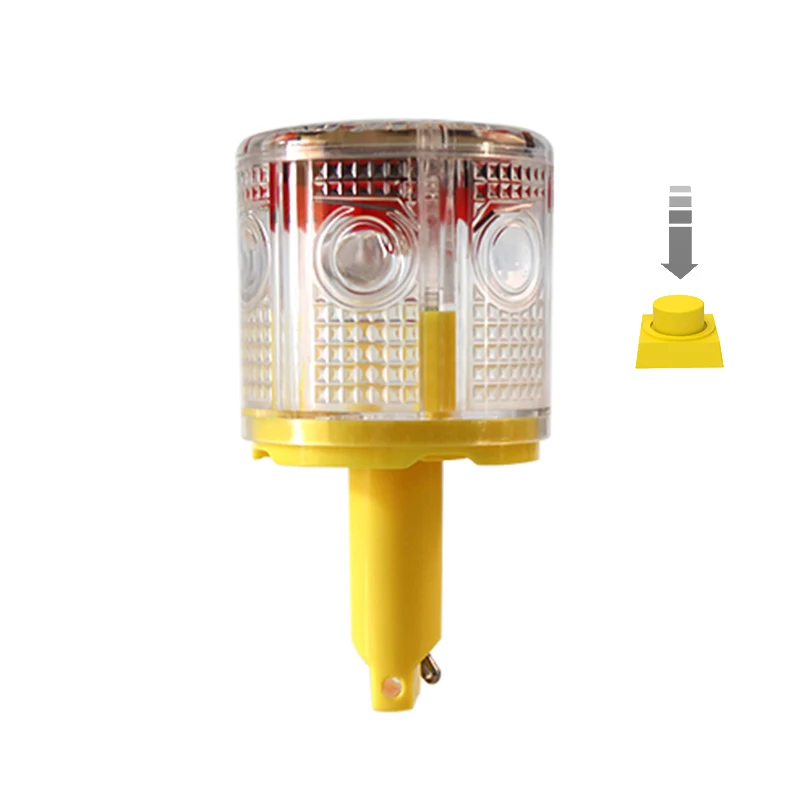 Rain-proof Optical Controlled Solar Powered Warning Alarm Lamp Safety Signal Traffic Light 6 LED 800mAh With ON/OFF Switch