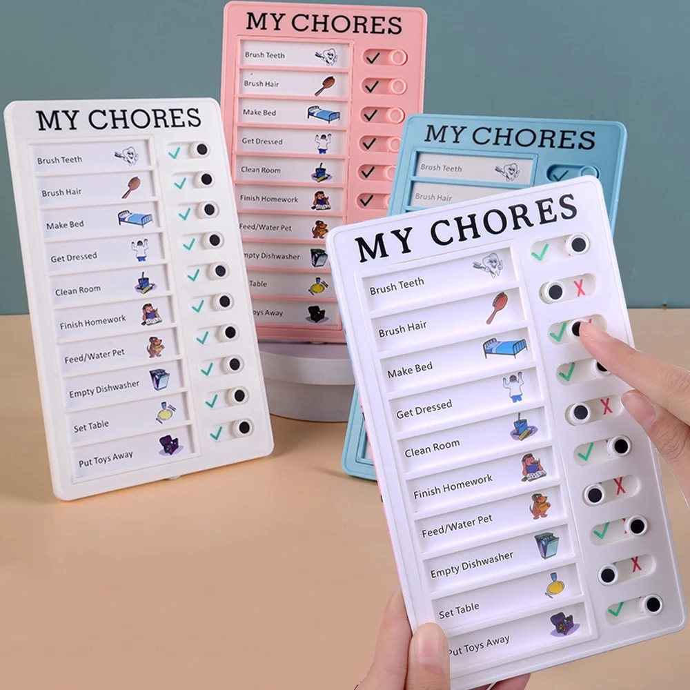 Reusable My Chores Checklist Task Board Daily Schedule Planner Memo Chore Chart Kid Responsibility Behavior Self Discipline Card Chore Checklist Card