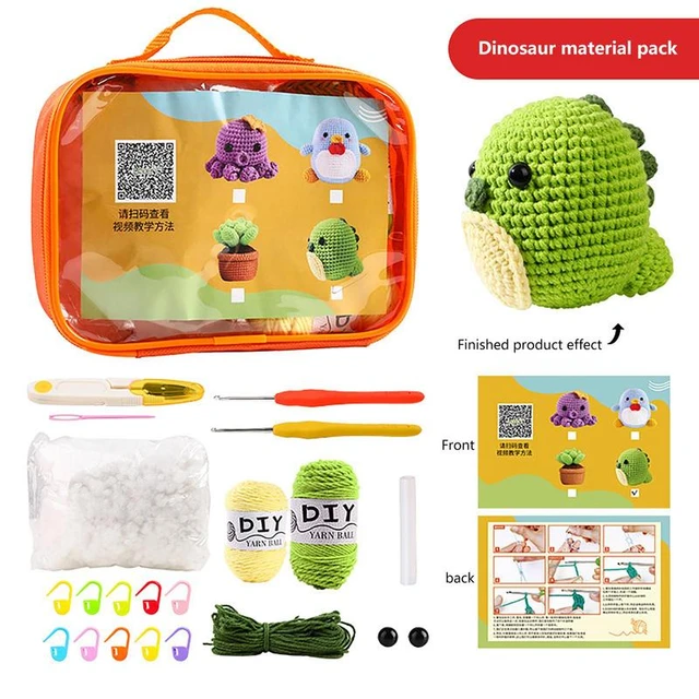 Beginners Crochet Kit, 2 Pack Cute Small Animals Kit for Beginers and Experts, All in One Crochet Knitting Kit, Crochet Starter Kit for Beginner DIY