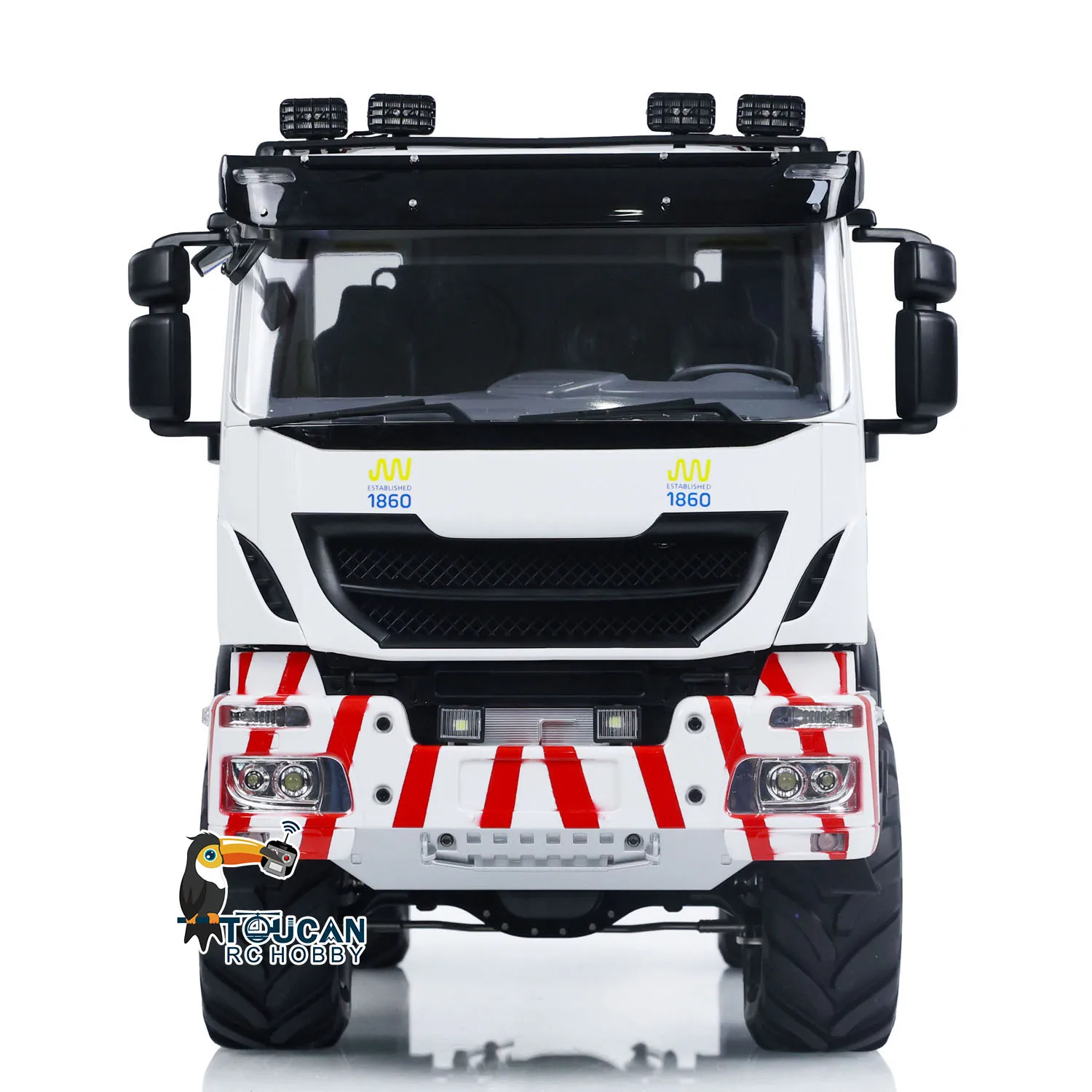 RC Hydraulic 1/14 Metal Dumper Truck 4x4 Remote Control Dump Car Tipper Assembled Painted Model with Sounds Spotlight THZH1820 3