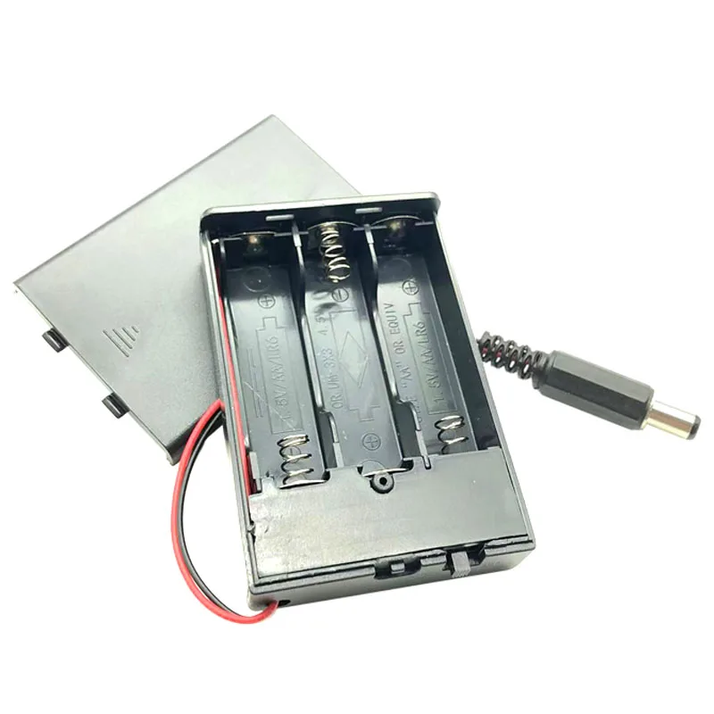 3 * AA DC power plug series with side switch and cover battery holder AA4.5V battery box