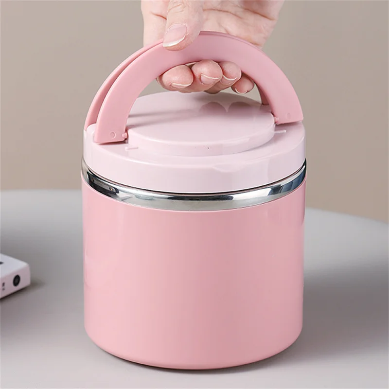 600ML Stainless Steel Lunch Box Hot Food Flask Soup Storage Vacuum Thermal  Jar Containers Bento Lunch Box For Kids T9V9 - AliExpress