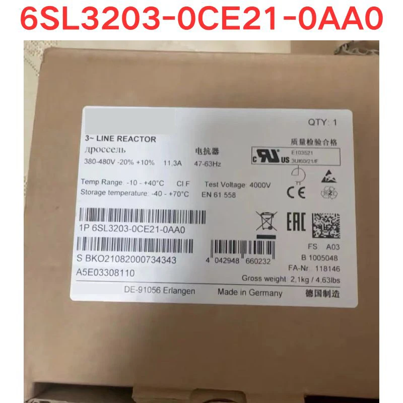 

Brand New Original 6SL3203-0CE21-0AA0 Power inlet reactor