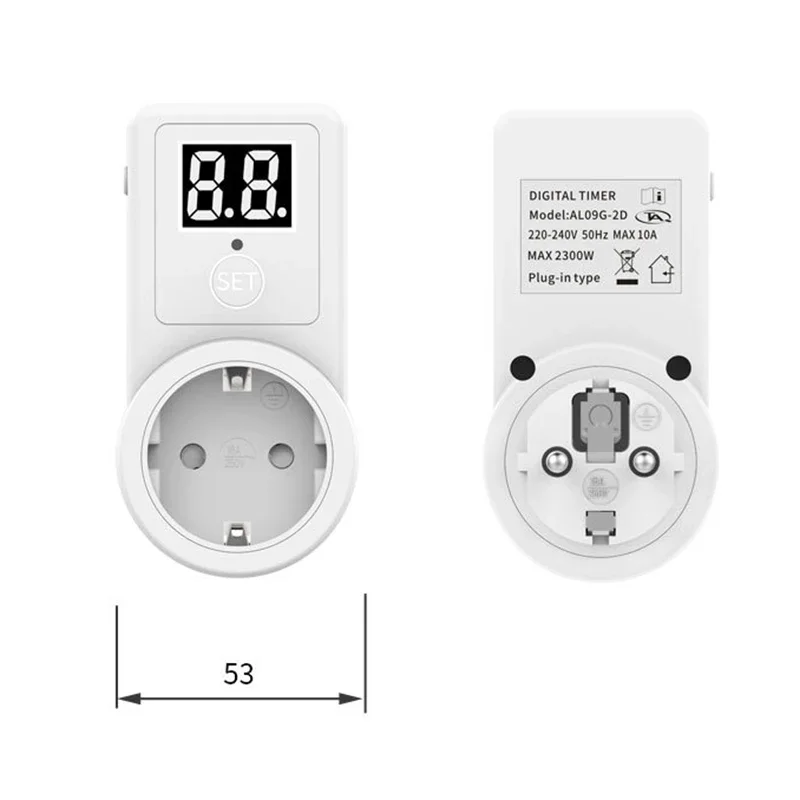 Smart Socket EU Plug Smart Home Outlet Socket Countdown Switch Two Digit Display Timer Time Control Telephone Battery Charging