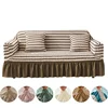 Sofa Cover for Living Room Thick Ruffled Seersucker Elastic L Shaped Corner Sofa Cover 1/2/3/4 Seater Cover for Sofa 1