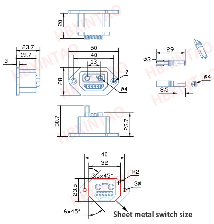 TX90 Stecker auf 2+4/2+6 Pin Buchse Elektrofahrzeug Lithium-Batterie-Ladebuchse E-Bike Lithium-Batterie-Verbindungskabel – Detail 8