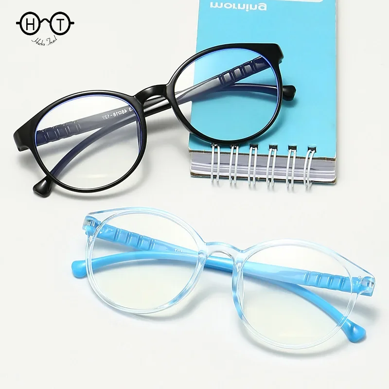 Kid Anti-blue Light Glasses Children Boy Girl Transparent Round Computer Goggles Eye Protection Ultralight Frame Eyewear Glasses anti blue light glasses