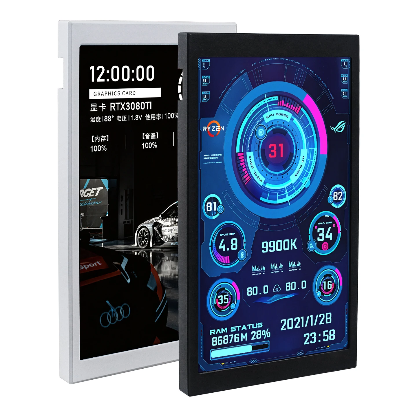 TURZX 5.2インチセカンダリースクリーン 1280x720 USB-C拡張スクリーン