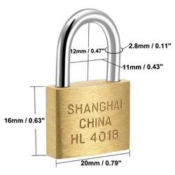 Compact Copper Padlock with Keys for Secure Storage and Home Improvement (20mm)