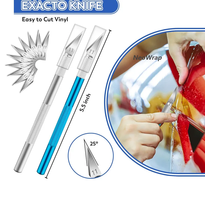 Carving Knife Set 2 Pack with 10 Blades for Car Vinyl Installation Wrap Cutter Window Tint car wrapping tools,automotive film tools