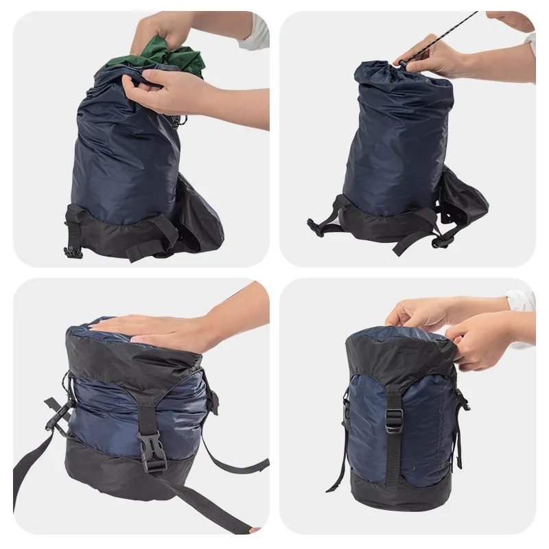 Outdoor Waterproof Sleeping Bag Compression Stuff Sack Camping Storage Compression Bag Sack for Backpacking Travel Hiking 6