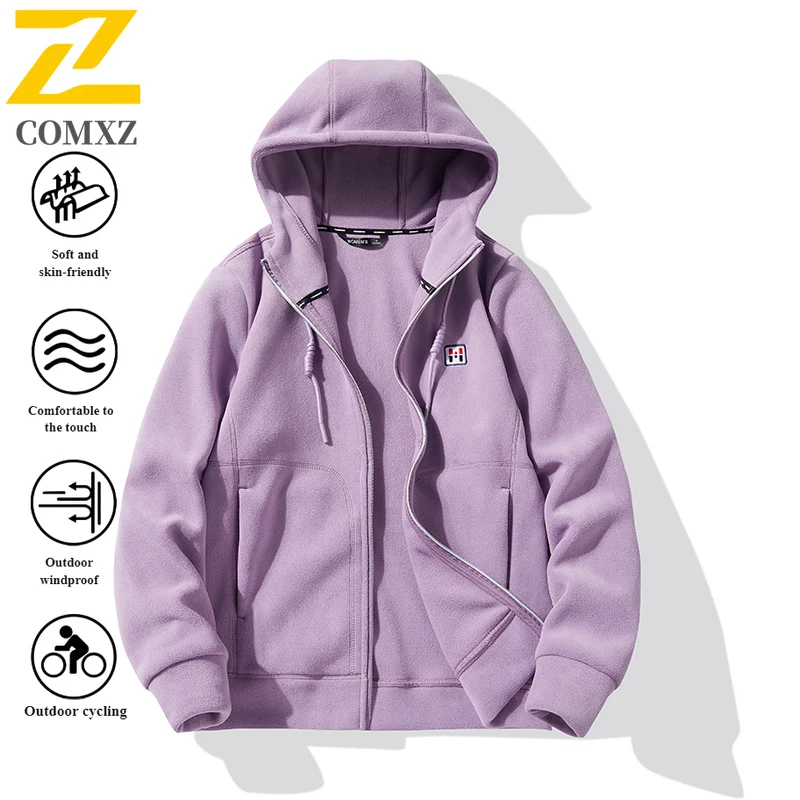 EiAO Unisex Softshell Jacket Winter  Lined Oversize Hooded Coat Waterproof Windproof Outdoor Wear for Hiking Camping Fishing