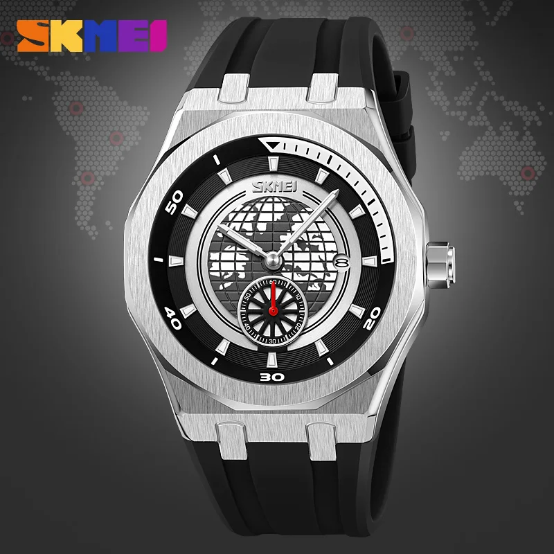 SKMEI Fashion Casual Men's Watches Comfortable Silica Gel strap Date Waterproof Sport Quartz Wristwatch Male Clock Reloj Hombre special sale 100 150g high temperature quartz silica melting crucible dish gold silver metal jewelry casting smelting tools