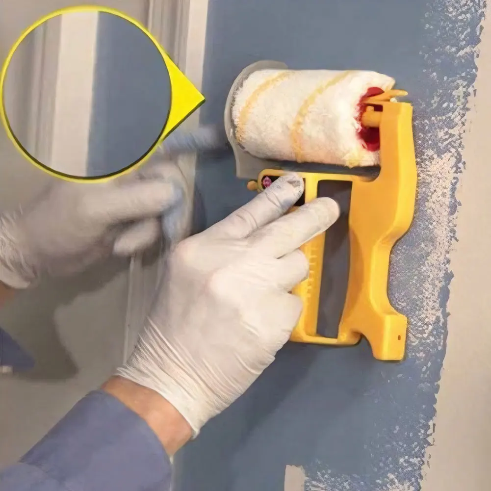 Paint Edger Roller Brush Interior Trimmer Wall Repair Tools Multifunctional for Room Wall Ceiling Indoor Outdoor Painting paint brushes paint rollers set