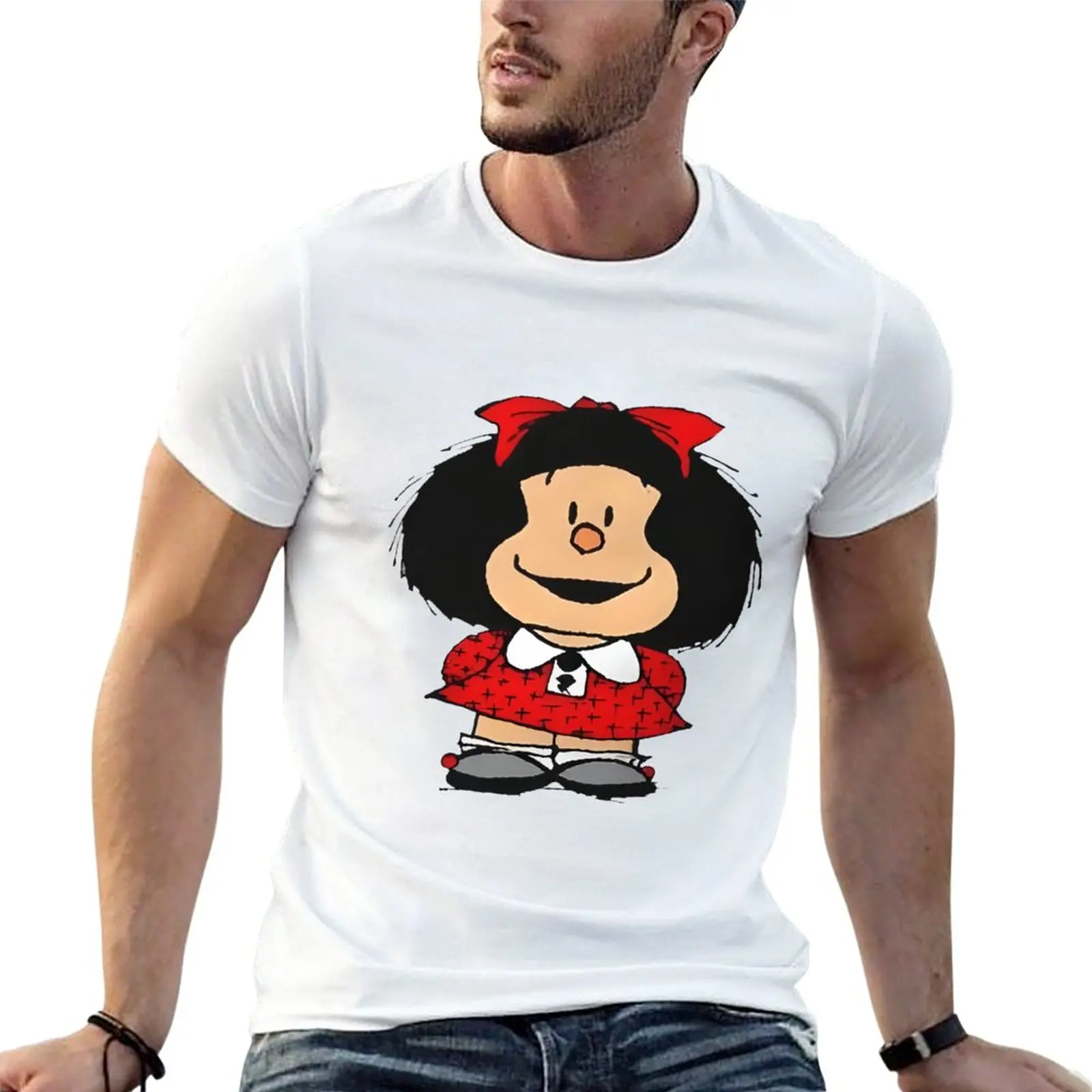 

Mafalda quino meme T-Shirt aesthetic clothes heavyweights boys animal print shirt oversized oversized t shirts for men