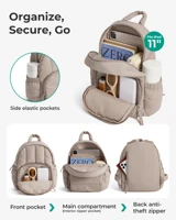 BAGSMART Mini Backpack for Women Lightweight Puffer Small Backpack Purse Quilted Casual Travel Daypack Cute Waterproof Bookbag 3