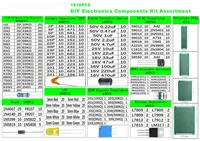 DIY Electronic Components Kit Assortment Resistors 1818PCS LED Triode Capacitors Diodes PCB Potentiometer Variable Resistanc - Image 4