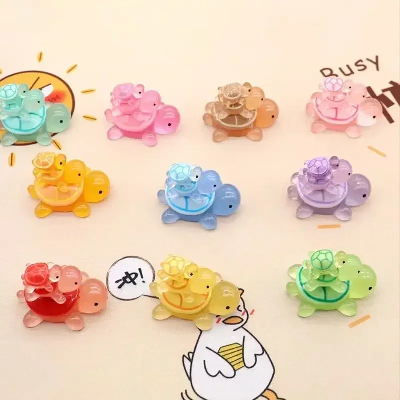 Luminous Turtle Resin Handicraft Ornament Doll Luminous Desk Decoration Kawaii Accessories Resin Toy Accessories