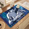 Ghost In The Shell Coffee Cup Ironing Mat Modern Art Texture Drying Mat Kitchen Counter Coffee Bar Drain Mat 2