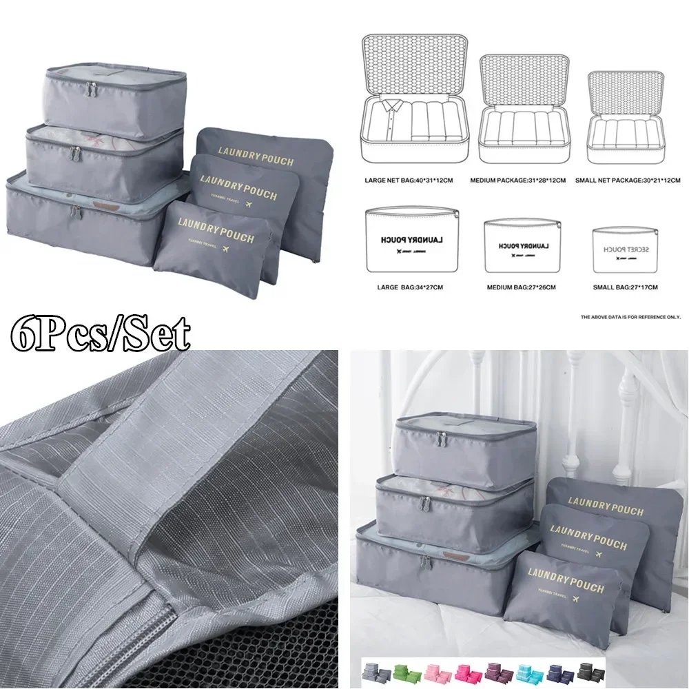 Travel Organizer Storage Bags Suitcase Packing Cubes Set Cases Portable Folding Luggage Clothes Shoe Tidy Pouch 8/7/6 Pieces Set travel bags,storage bag,shoes storage bag,clothes storage bags