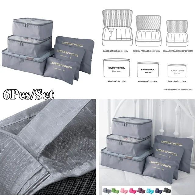 Conjunto de Organizadores de Viagem de 8/7/6 Peças