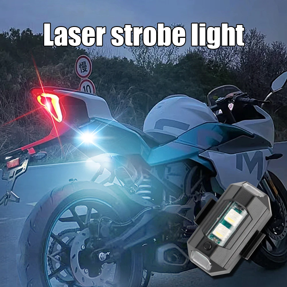 Universal LED Anti-collision Warning Light Mini Signal Light with Strobe  Lig q