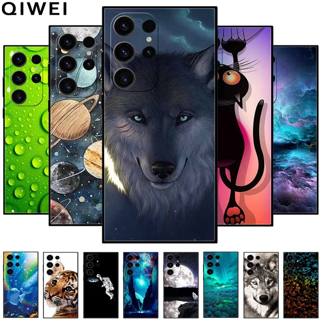 For Samsung S24 Ultra Case Black Cover Lion Wolf Silicone Soft Back Cases  For Samsung Galaxy S24 Ultra Phone Case S 24 Ultra 5G - AliExpress