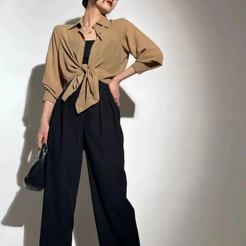 SMVP Chiffon Blouse for Women 2025 New Summer Sheer Mesh Long Sleeve Sun Protection Shirts Korean Fashion Office Lady Shirt Tops 6