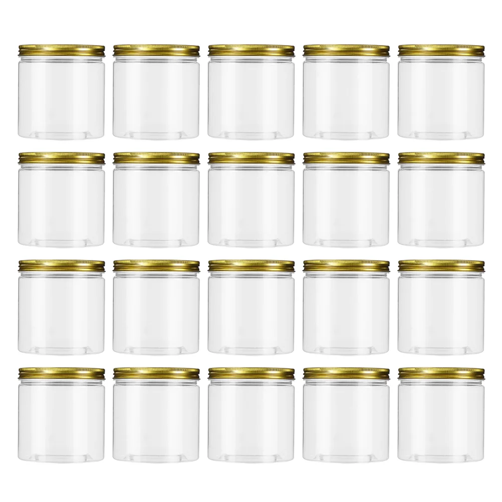 

20 Pcs Bottle Cereal Container Bulk Plastic Jars Wide Mouth Bottles Glass Storage Cans Aluminum Alloy Empty Containers Tea Leaf