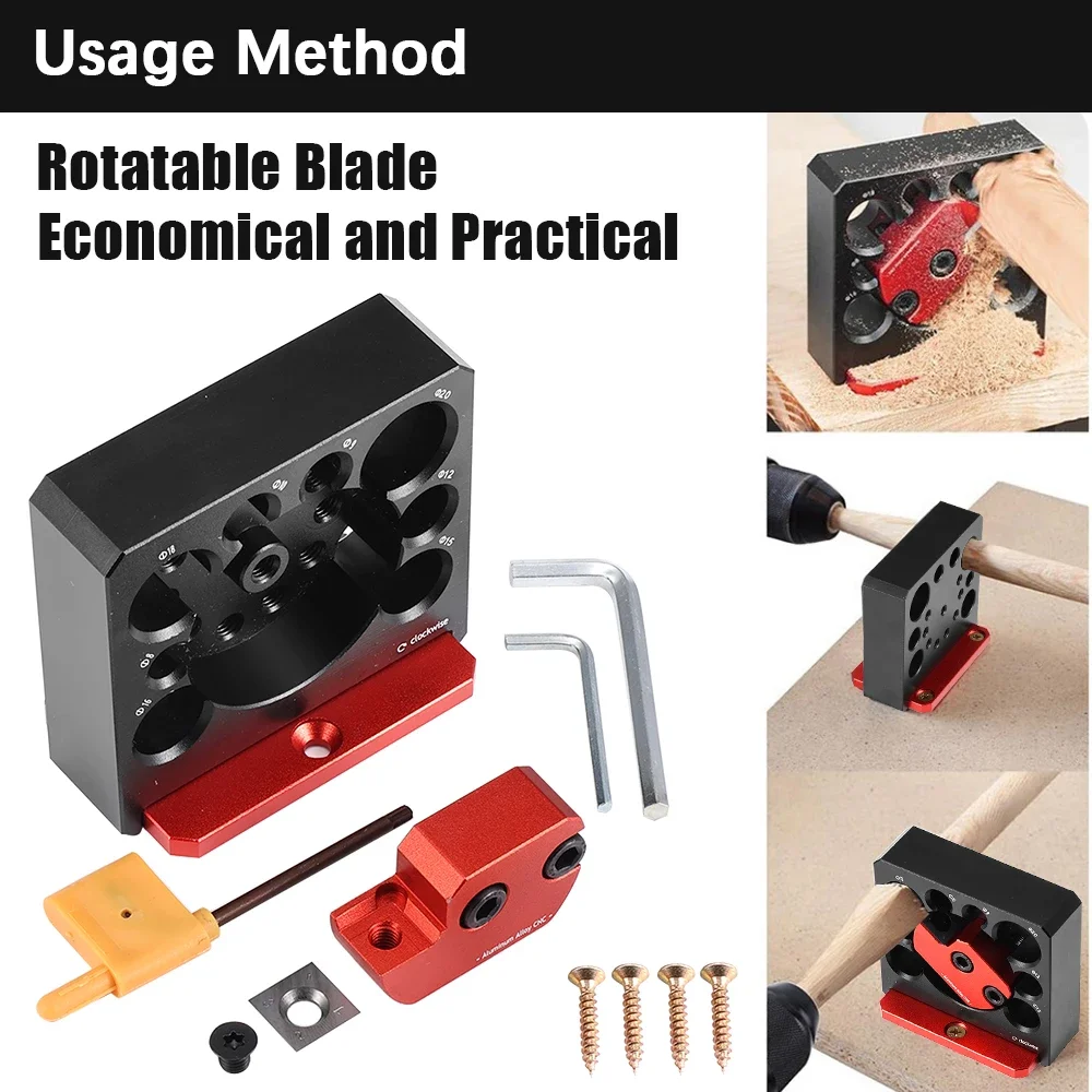 Dowel Maker Jig Kit, Metric 8mm to 20mm Adjustable Electric Drill