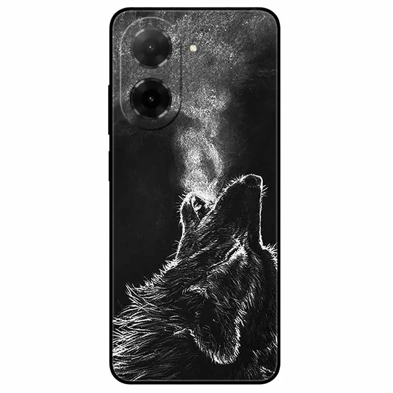 Silicone Wolf Design Soft TPU Phone Case - Enhanced Protection Back Shell