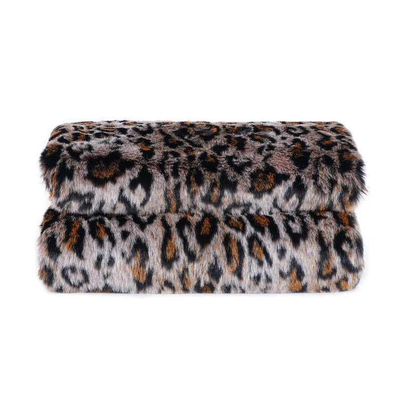 

New Luxury leopard Faux Fur Blanket bedding Decoration home blankets and throws cover Sofa Office Nap Comfortable Quilt