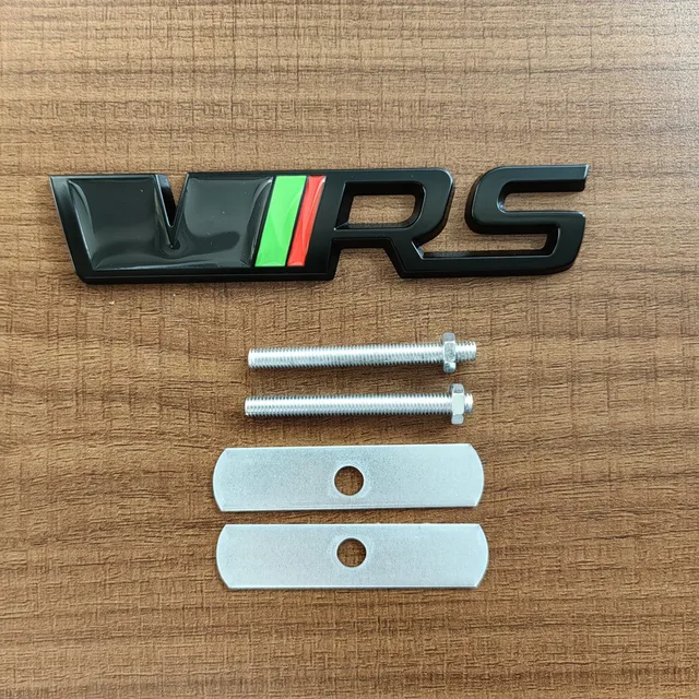 3D Metall RS Logo Emblem - Kofferraum & Kühlergrill Abzeichen Für VRS Modelle