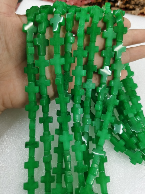 Natural Stone Crystal Tiger Eye Cross Loose Spacer Beads Charm for Women Jewelry Making DIY Necklace Bracelet Part 10pcs