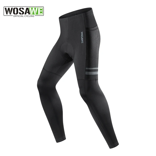 WOSAWE Keep Warm Cycling Trousers Winter Thermal Mountain Bike Pants  Bicycle Tights 5D Gel Pad Men's