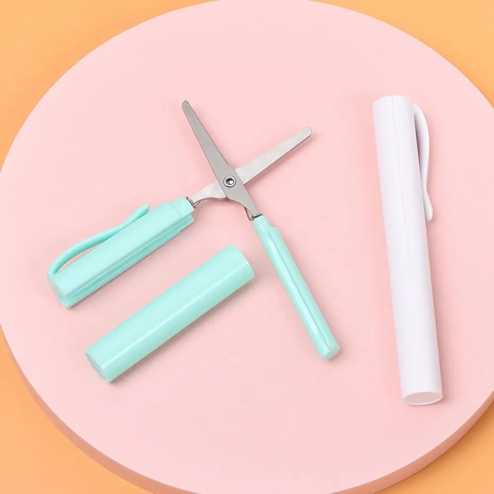 어린이 창의적인 문구 DIY 학생 종이 절단 수공예 예술 도구, 펜 모양 가위, 수공예 가위, 안전한 접이식 가위