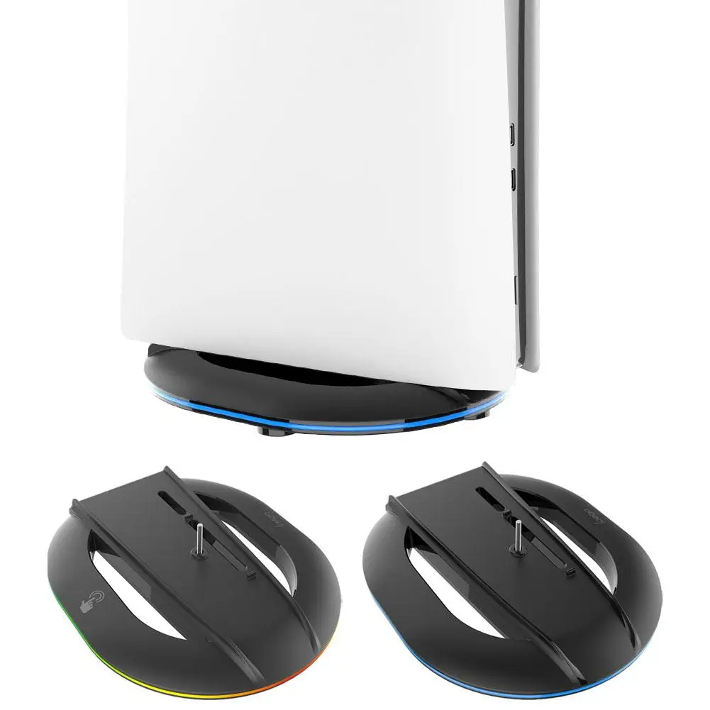 Ps5 슬림 콘솔 수직 스탠드, RGB 포함 또는 RGB 없음, Ps5 슬림 광학 드라이브, 디지털 버전 베이스 스탠드, LED, BA Z9l7, 블랙