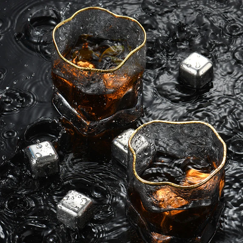 304 316 Stainless Steel Ice Cubes Set Reusable Chilling Stones for Whiskey Wine Cooling Cube Chilling Rock Party Bar Tool ice cubes,whiskey stones