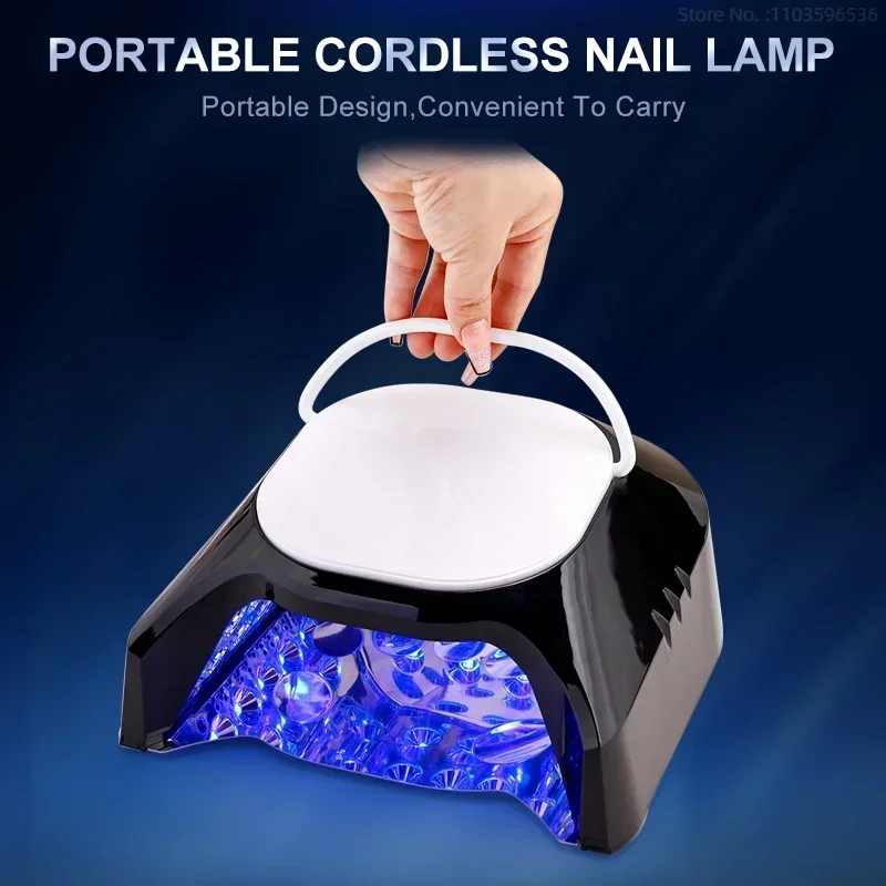 86W Rechargeable Nail UV LED Lamp with Hand Wireless Nail Dryer for Gel Polish Professional Nail Art Manicure Tools for Home 4