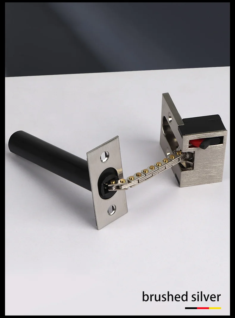Description Picture 6 of itemHidden Anti-theft Chain Household Anti-lock Door Bolt Hidden Anti-theft Buckle Door Chain Lock Black Hotel Safety Chain