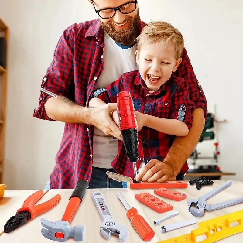 Children Toy Tool Kits Engineer Simulated Repair Tool Set Electric Drill Screwdriver Play House Toy Christmas Gift for Boys Kids