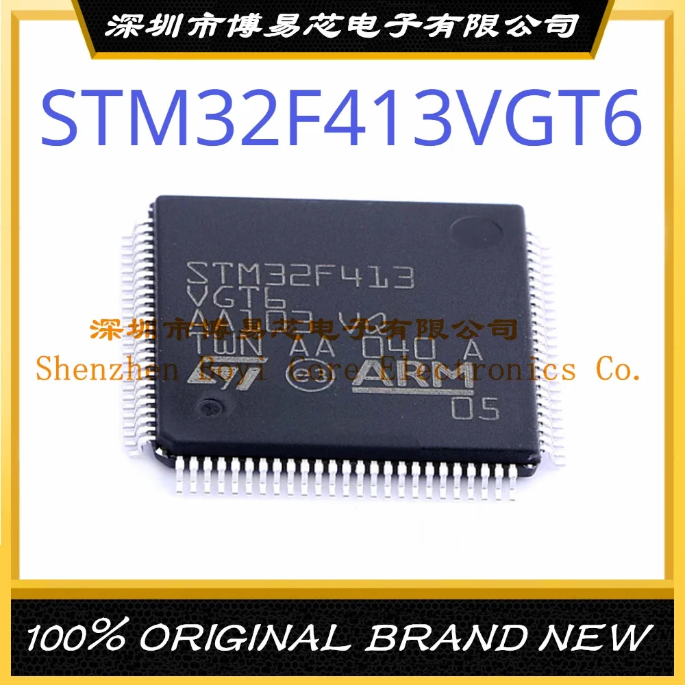 STM32F413VGT6 Package LQFP-100 ARM Cortex-M4 100MHz Flash: 1MB RAM: 320KB MCU (MCU/MPU/SOC) apm32f103c8t6 package lqfp 48 arm cortex m3 72mhz flash 64kb ram 20kb mcu mcu mpu soc