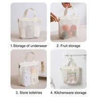 Mesh Makeup Toiletry Storage Bags Handbags Portable Travel Washing Body Shower Tools Organizer Hanging Cosmetic Organizer Pouch 6