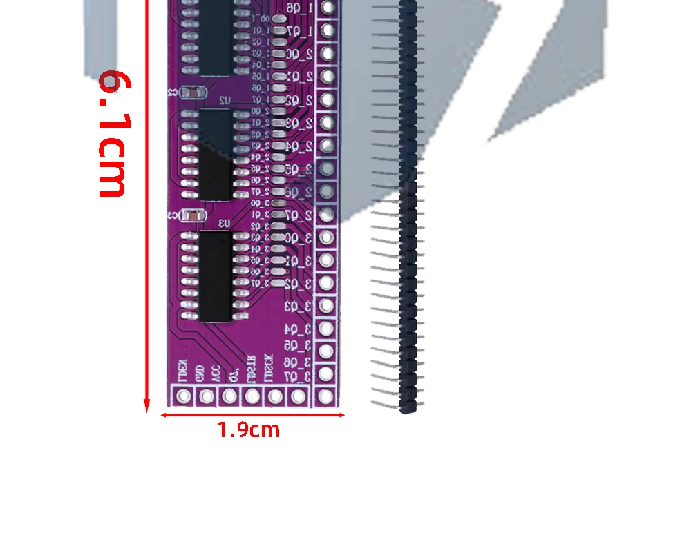 1-15 Stück Mikrocontroller Seriell-zu-Parallel-Pin-IO-Erweiterungsmodul 74HC595 Ausgangsport-Erweiterung 3 bis 24-Pin LED-Steuerung – Detail 9