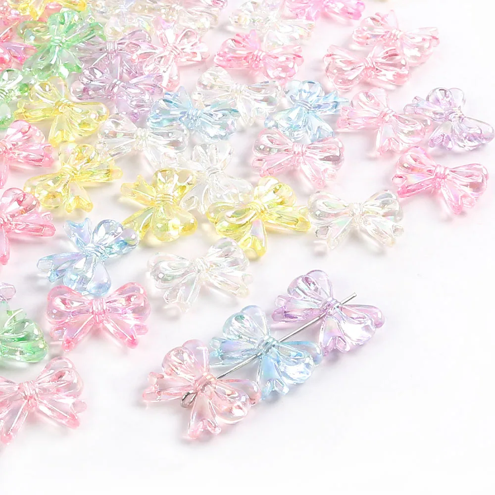 DIY Phone Chain Accessories 30pcs AB Color Shiny Spacer Beads